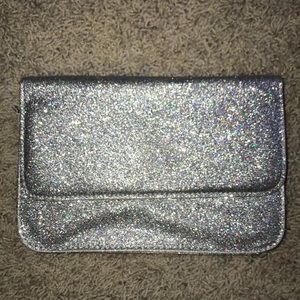 Candies sparkly silver clutch